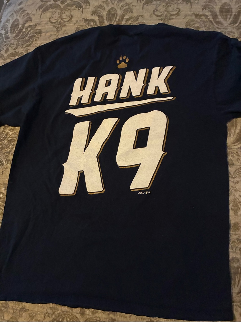 Milwaukee Brewers Hank K9 Navy Graphic Tee